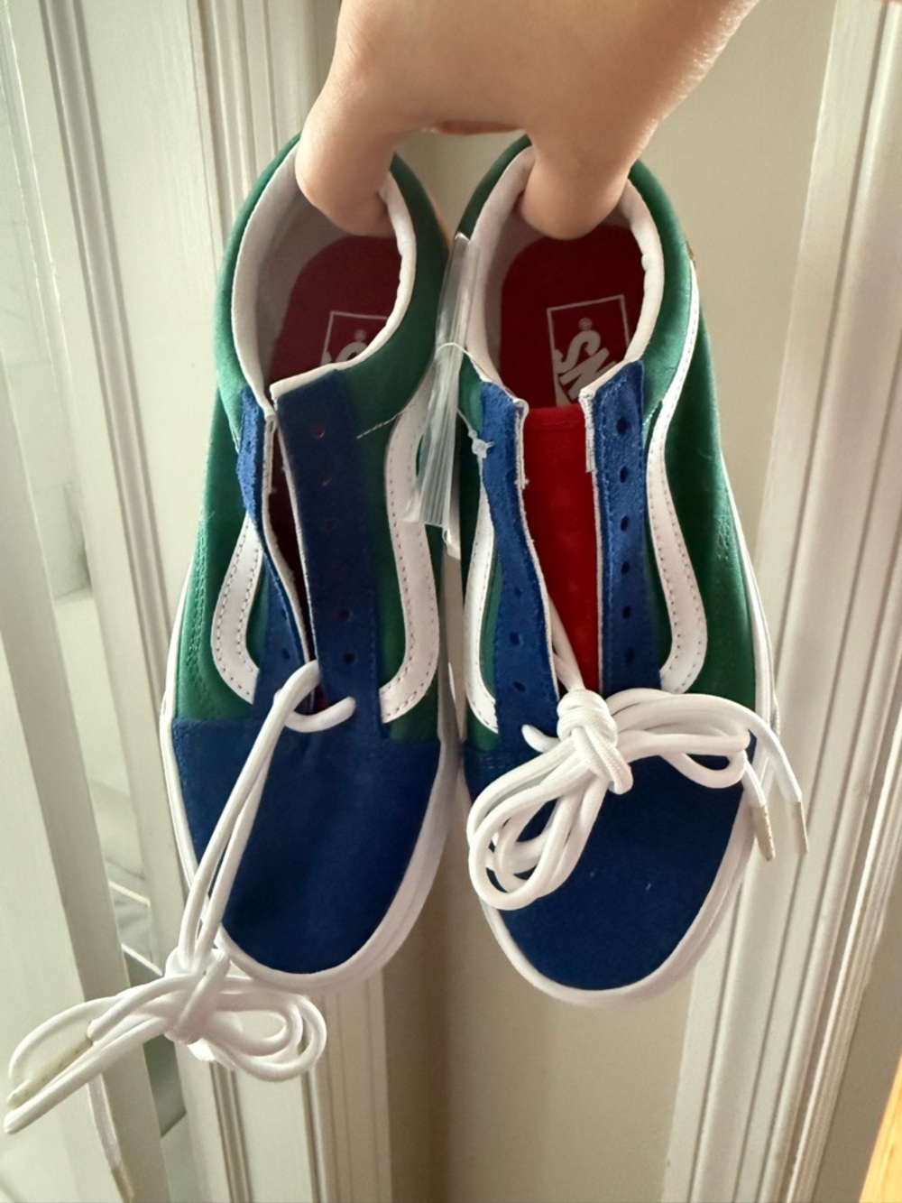 Vans Colorblock Sneakers - Blue Green Red White